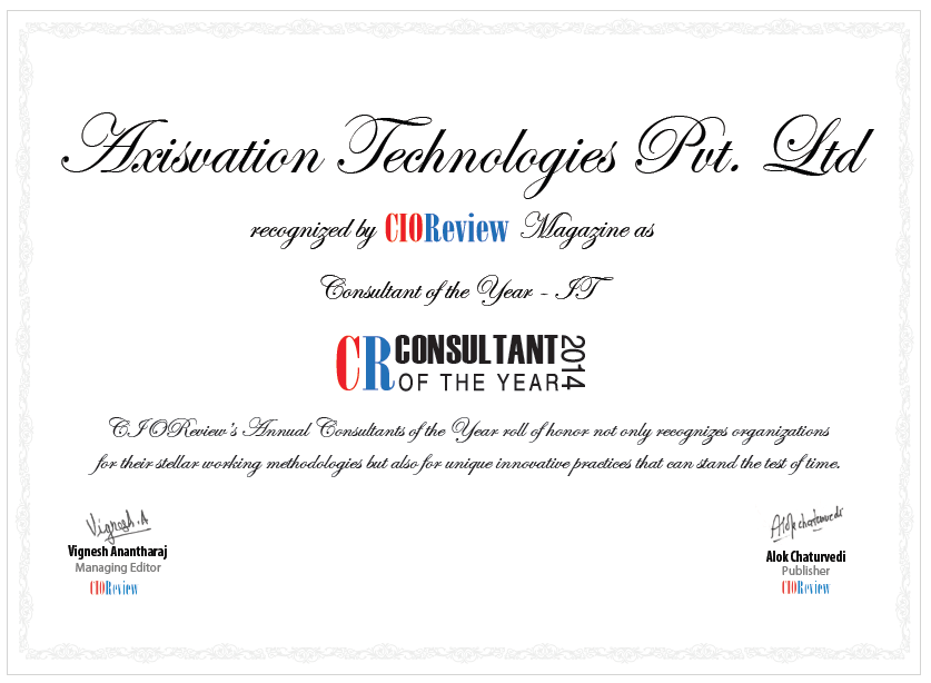 Axisvation as the Startup of the year 2013